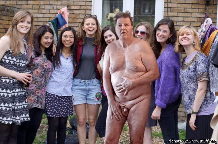 Lost bet to coworkers ... had to serve at their back yard party.