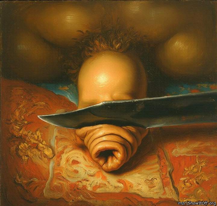 Yummy foreskin...fake knife