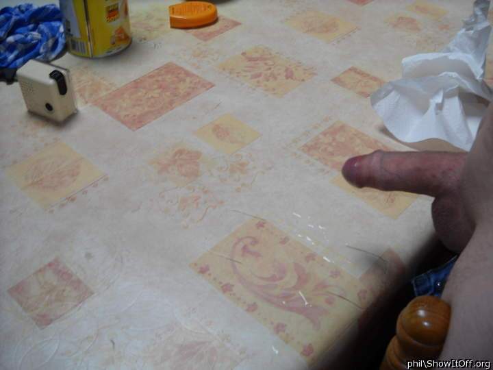 precum at my grandmother's!! (kitchen)