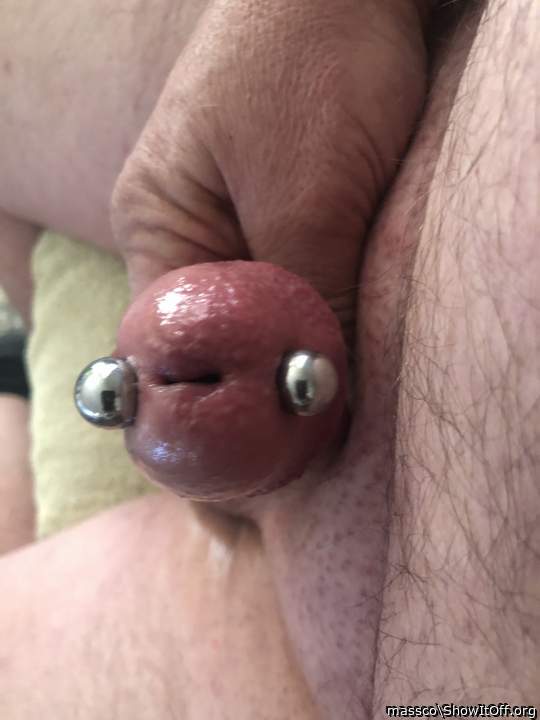 Awesome pierced glans.      
