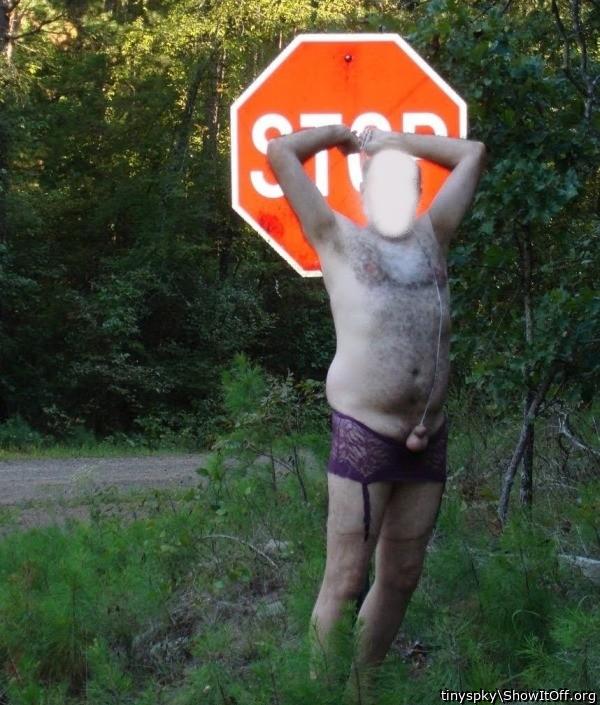 Roadside tied micro penis and balls