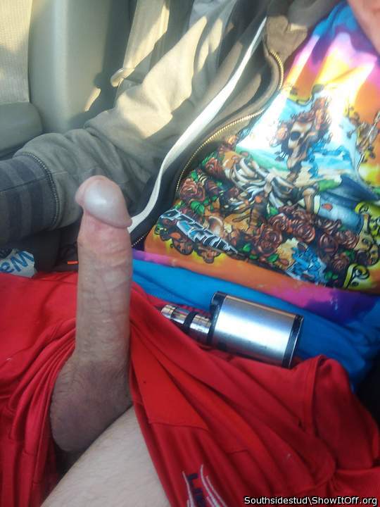 Driving In my car with a big rock hard erection