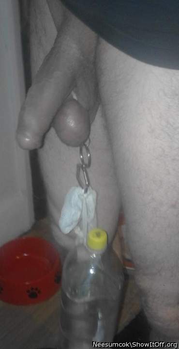 Bottled water ball stretch