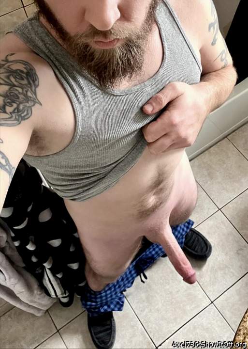 I'd drop to my knees to suck a load from your hot thick cock
