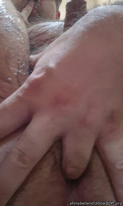 My Ring Fingers In Place Just Before I Swap Them Over