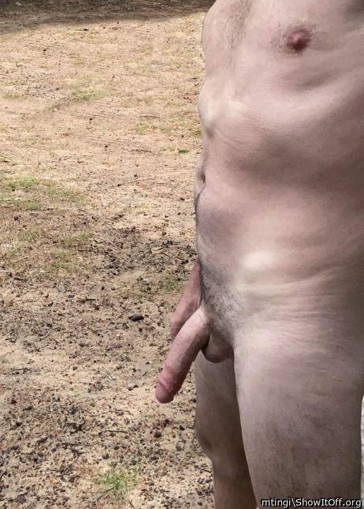 Feels good to be completely naked outdoors; you look very ho