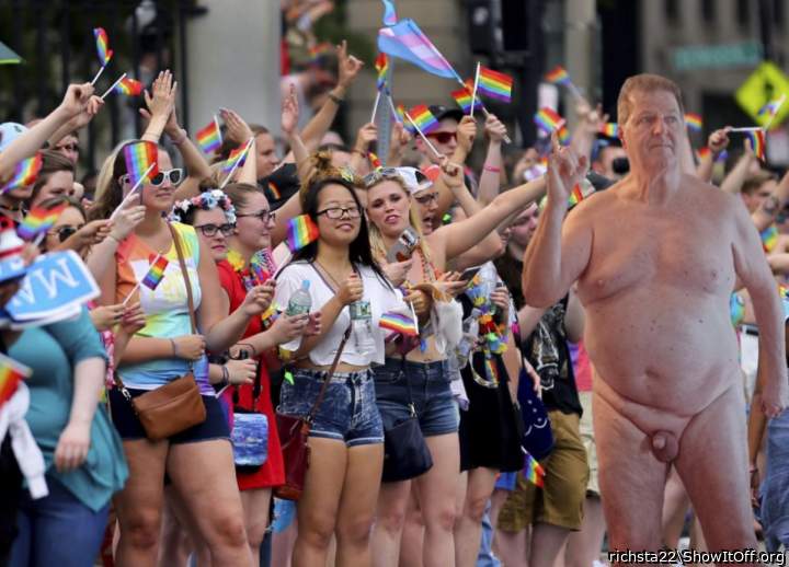 Marching in our local Pride Parade