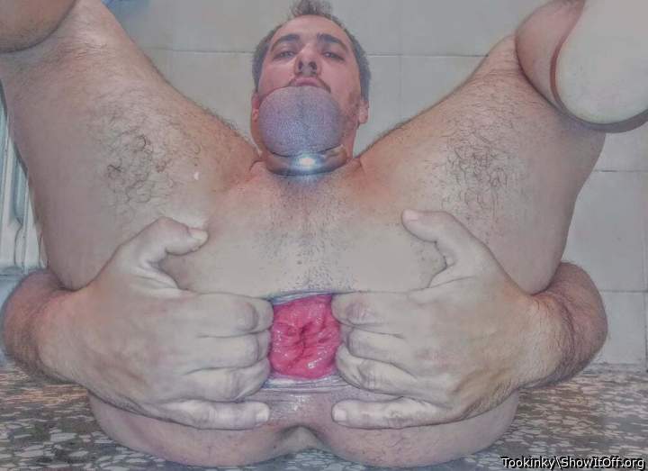 Spreading my man pussy