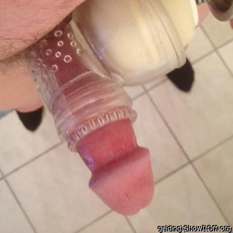 vibrating my cock