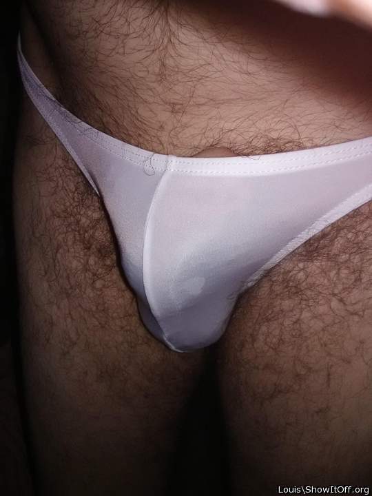 Mmm, I love semi-sheer thongs!!) And this head is peeking ou