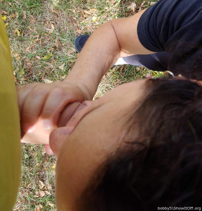 she was thirsty while walking in the park