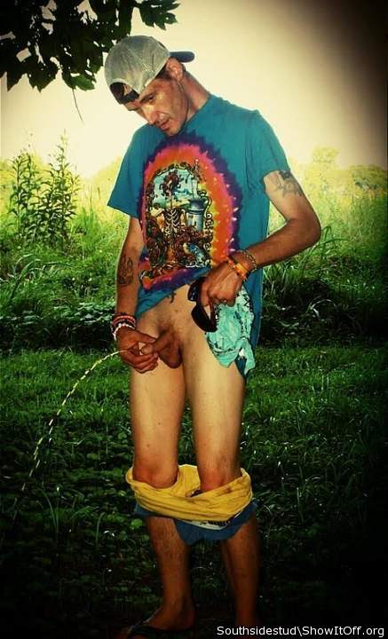 Taking a pee pee