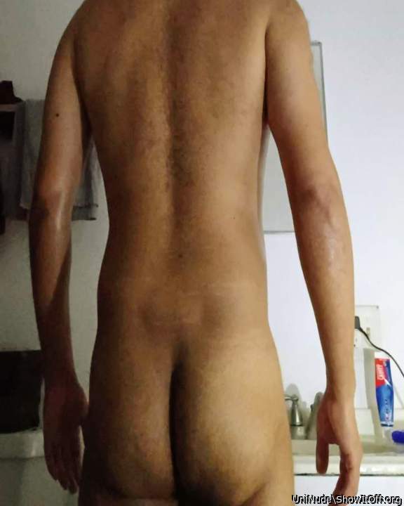 Posed in front of the camera to show my back side.