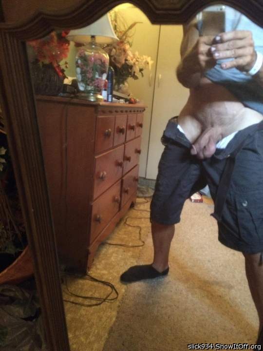 Nice commando shot with flared knob and huge low hanging bal