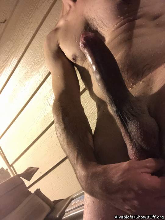 Wow, what a great photo. Nice fit body and a nice big dick l