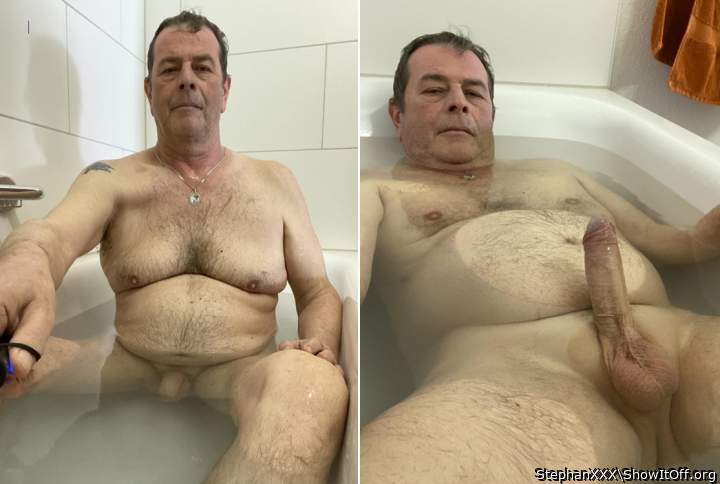 taking a bath