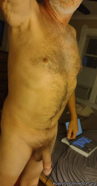 Love this pic , great nipples , body hair and beautiful cock