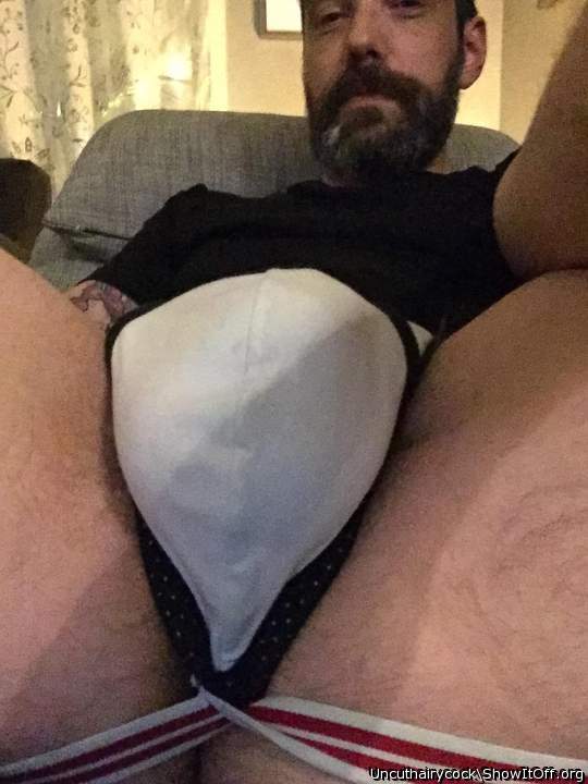 Let me slide my hands in those straps and suck on your bulge