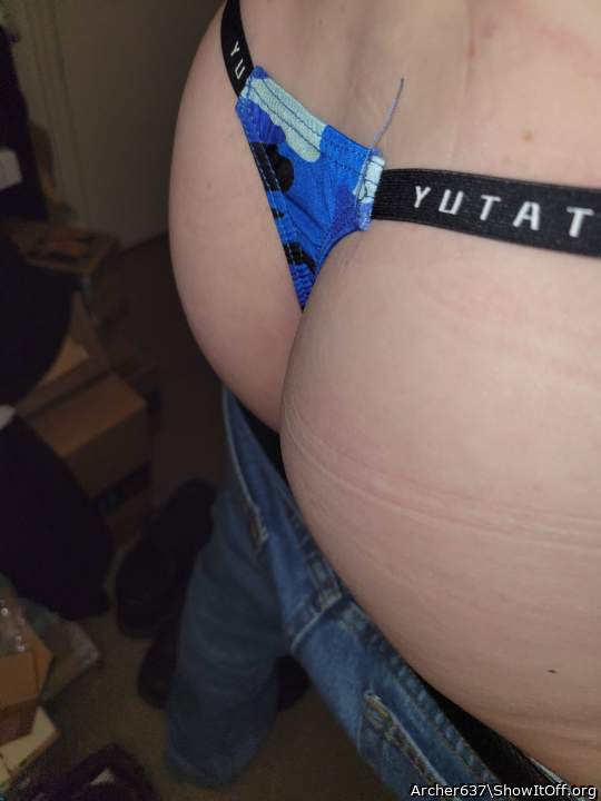 Blue camo gstring