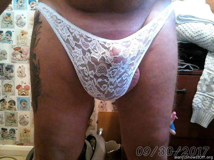 my god yes so big the package in pretty panty 