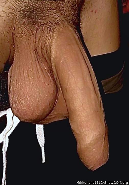 Flexing soft cock