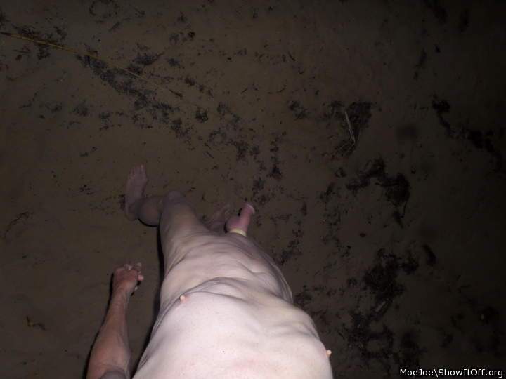 Early morning naked beach walk