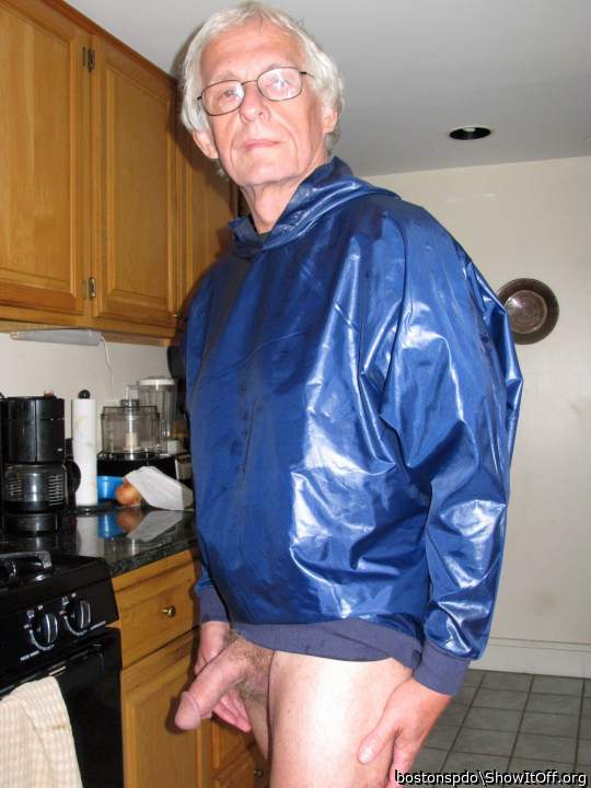 Hard in shiny jacket