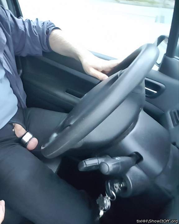 stretched balls out in car