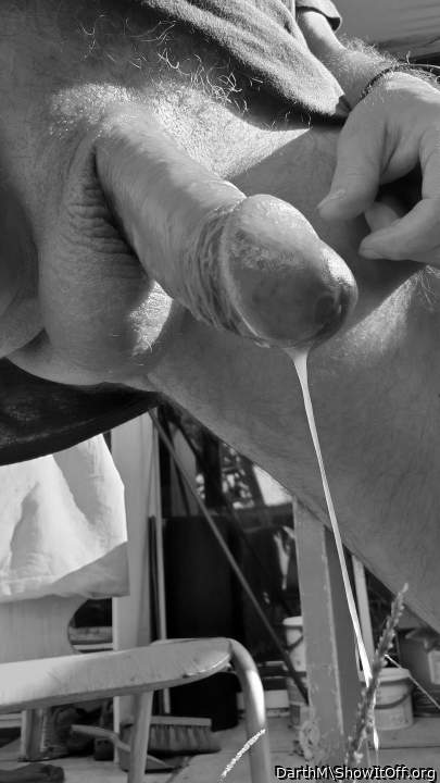 Long drip from cumshot