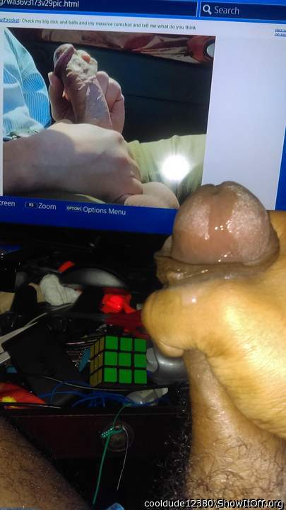 Me cumming a little too this sexy big cock. I go crazy just 