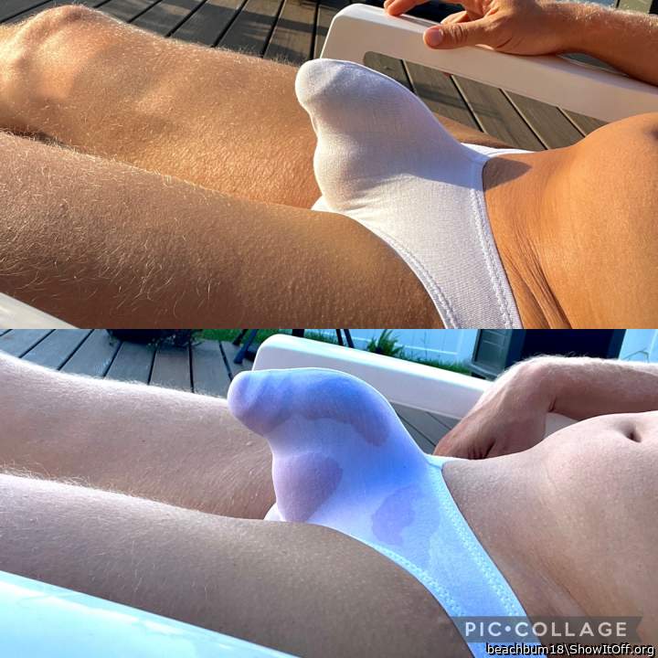 Dry then wet. Need to wear this to a local clothed beach soon!