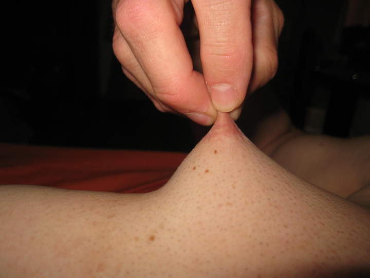 Pulling my nip.....