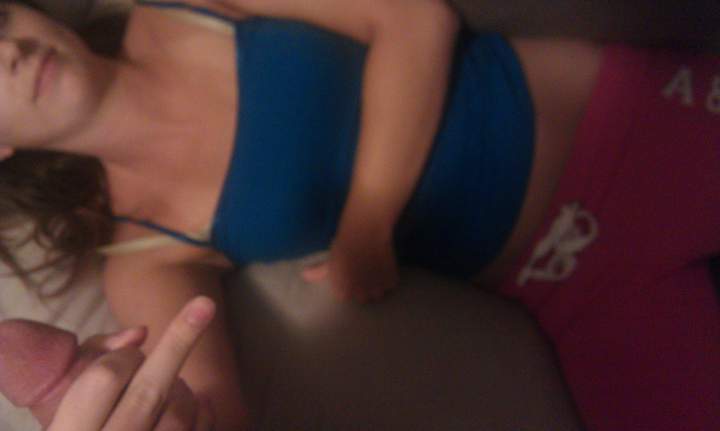 my gf holding my junk