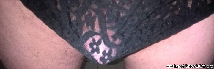 wearing my mother-in-law s black lace panties