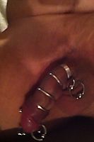 pierced cock with rings right down shaft